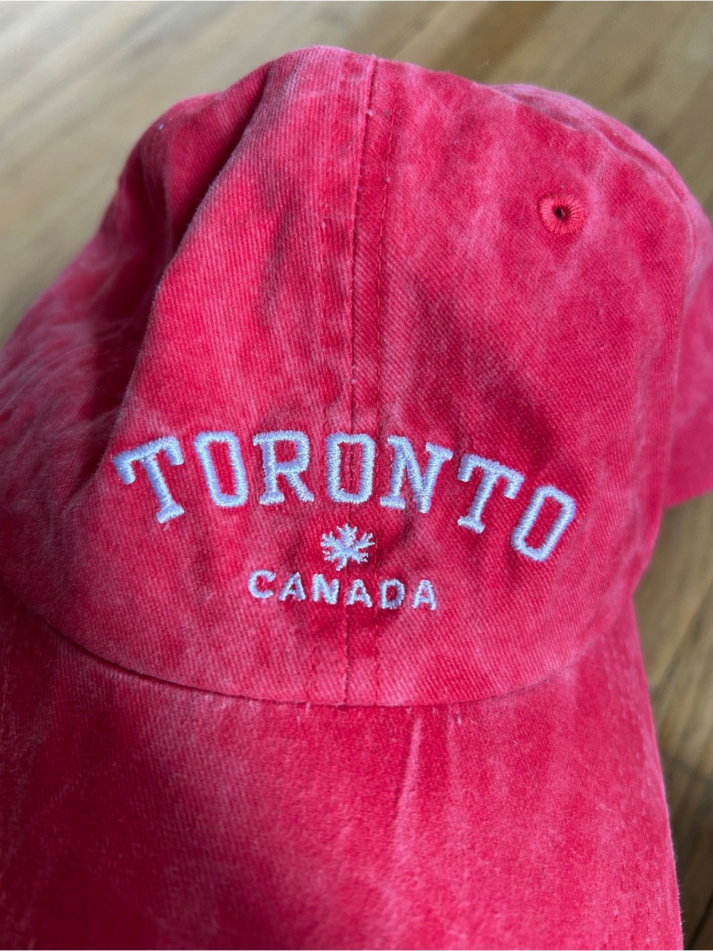 Toronto Embroidered Red Baseball Cap - Picture 3 of 3